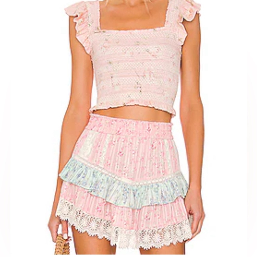LoveShackFancy Dallen Top and Tanisha Skirt Set🩷